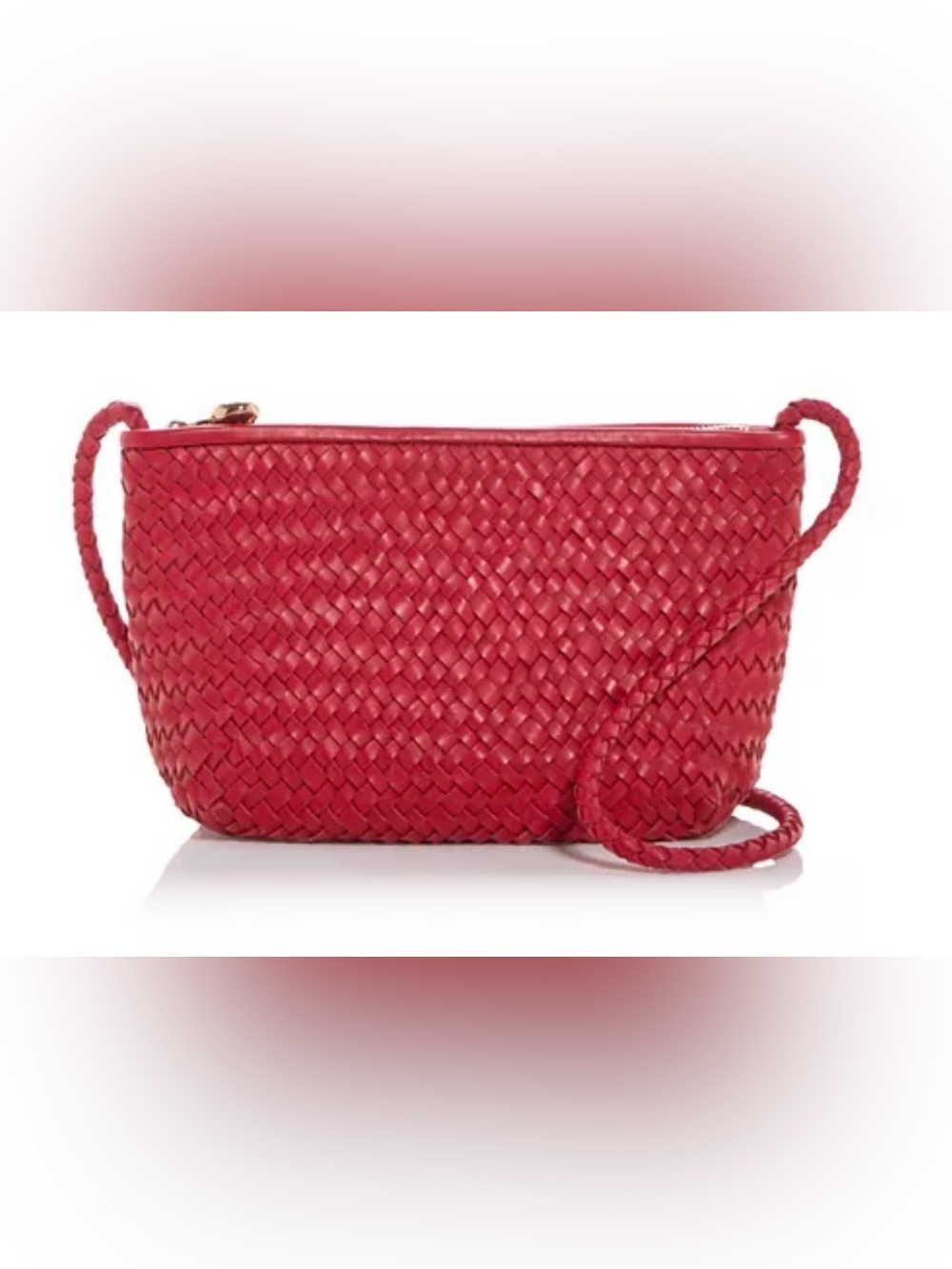 Madewell Signature Crossbody Bag in red leather